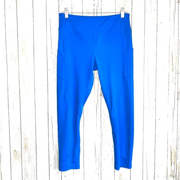 Zyia Light N Tight Blue Side Pocket 3/4 Length Leggings - Picture 2 of 6